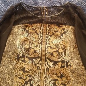 Black and Cream Bohemian Dress